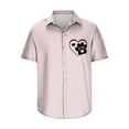 thumbnail image 4 of Camiseta Casual con Botón de Solapa de Color Sólido de Manga Corta para Hombres, Camiseta Ligera para Fiesta, Trabajo, Viajes Y Primavera Verano, 4 of 5