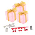 thumbnail image 4 of Juego de 3 cajas de regalo iluminadas para Navidad, decoración para fiestas al aire libre de Año Nuevo Cálido, 4 of 9