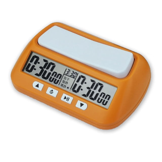 Graflsoa YS-902 Multi-Game Chess Timer with Step Counting, Count Up/Down Modes, Yellow, AAA Battery Powered (Batteries Not Included)