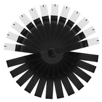 NICEXMAS 100Pcs Paper Napkin Bands Black Self Adhesive Synthetic Tableware Wraps for Wedding Event Party Supplies