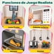 thumbnail image 5 of Cocina Infantil Madera Niños Cocinita Moderna Accesorios Gris Little Monkey, 5 of 6