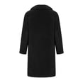 thumbnail image 5 of Women's 2025 Faux Fur Coat Lapel Long Sleeve Fuzzy Fleece Mid-length Sherpa Jacket Button Down Winter Outerwear, 5 of 7