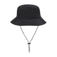 thumbnail image 5 of XIAOCHA Mens Chin‑Strap Bucket Hat Solid Sun Hat Outdoor Fishman Boonie Hat,Black, 5 of 7