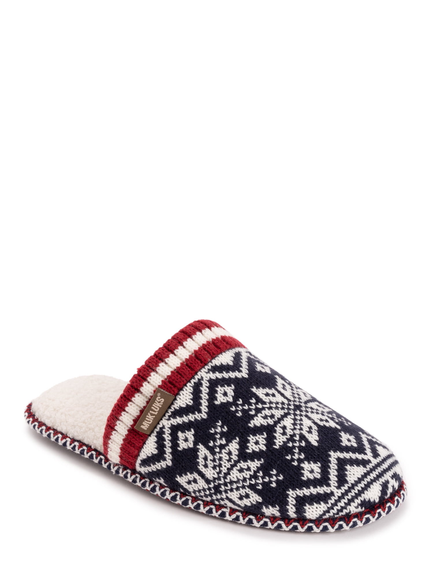 MUK LUKS Men's Rib Knit Scuff Slipper w/ Matching Bottle Sweater