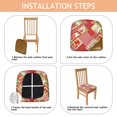 thumbnail image 4 of Pioneer Flower Seat Covers for Dining Room Chairs Set Of 4,Stretch Printed Washable Chair Seat Cover with Elastic Ties and Button,Removable Waterproof Couch Cushion Covers, 4 of 6