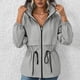 thumbnail image 4 of Chaquetas y abrigos casuales de manga larga con capucha para mujer, moda de invierno, informal, de color liso, de manga larga con capucha, ropa deportiva para exteriores, chaqueta cortavientos, abrigo, 4 of 8