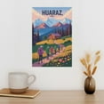 thumbnail image 3 of Vintage City Travel Poster of Huaraz Peru with Snow Peaks And Outdoor Adventure Canvas Poster, 3 of 8