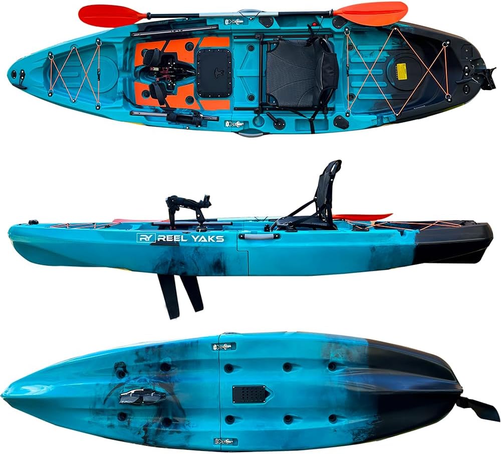10.8ft Rapido Modular Fin Drive Fishing Kayak | Super Lightweight, 400lbs Capacity | Easy to Store - Easy to Carry | Beats Inflatables | No roof Racks - no Wall Racks