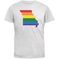 thumbnail image 1 of Missouri LGBT Gay Pride Rainbow White Adult T-Shirt, 1 of 1