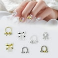 thumbnail image 2 of 10Pcs Manicure Decorations Shiny Surface Creative Shape Bright Color Rust-proof Multipurpose Decorative Alloy Bow-Knot DIY Nail Jewelry Manicure Designs for Nail Salon, 2 of 8
