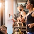 thumbnail image 4 of Muyoka Botella de agua de 2000ml, botella de agua deportiva motivacional para beber, botella de agua Tritan abierta sin BPA con 1 clic, con fabricante de tiempo a prueba de fugas Muyoka Hogar, 4 of 6
