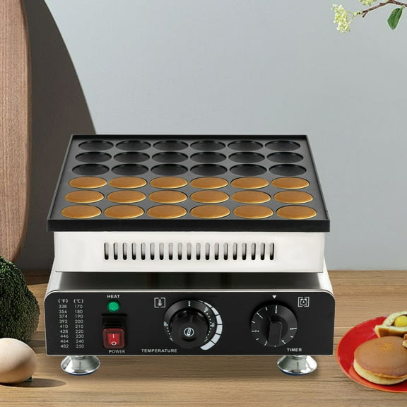 Wildnix High-Capacity Waffle Maker with 36-Hole Design, Smart Time and Temperature Control for Home and Commercial Use