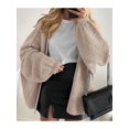 thumbnail image 3 of SUNSIOM Women's Chunky Knit Sweater Long Lantern Sleeve Open Front Solid Color Cardigan Fall Coat, 3 of 6