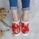 thumbnail image 4 of Zapatos de lona de corte bajo de fondo plano para mujer Zapatillas de algodón antideslizantes planas informales versión perezosa de un pie Wmkox8yii hj789, 4 of 6