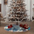 thumbnail image 5 of Daiia Starry Sky Cloud Bulldog Drawing Merry Christmas Tree Skirt , Xmas Large Lace-up Tree Skirt, Santa Snowflakes Rustic Home Decorations New Year Party Farmhouse Decor-30", 5 of 7