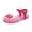 Red, variant on Gyujnb Girls' Cute Bow Decor Jelly Sandals Soft Sole Adjustable Strap Closed Toe Summer Beach Shoes, Closed Toe Flat Heel,9-9.5 Years