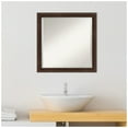 thumbnail image 2 of Amanti Art Warm Walnut Narrow Beveled Wood Wall Mirror 23 x 23 in., 2 of 10