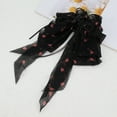 thumbnail image 5 of Unique Bargains 1 Pc Hair Clip Floral Bow Pattern Claw Clip 7.87"x1.77"x12.20" Black Red, 5 of 5