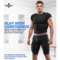 thumbnail image 5 of Exxact Sports Elite 5-Pad Adult Football Girdle for Men with Cup Pocket, Padded Compression Shorts with Integrated Hip, Thigh, Tailbone Pads, Men's Girdle Football (AXL, Black), 5 of 7