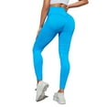 thumbnail image 2 of Workout Leggings for Women High Waist Stretch Yoga Pants Tummy Control Compression for Running Gym Clothes Activewear Royal Blue 5XL, 2 of 8