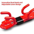 thumbnail image 6 of Steering Wheel Lock, Heavy Duty Anti-Theft Car Device with Double Hooks Design for Enhanced Vehicle Protection, Adjustable Length Locking with 2 Keys Universal Fit, Red, 6 of 12