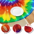 thumbnail image 4 of Colorful Tie Dye Pattern Round Fitted Tablecloth with Elastic Edge,Dining Table Cover Waterproof,Outdoor Round Tablecloth for Camping,Dining,Indoor and Outdoor, 4 of 7