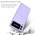 thumbnail image 5 of Feishell Ultra Thin Phone Case for Samsung Galaxy Z Flip3 2021,Shockproof Slim Fit Hard PC Hollow Button Comfortable Hand Grip Anti-Scratch Lightweight Durable Phone Case for Women Men,Purple, 5 of 7