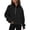 Black, variant on SNKSDGM Women White Sweatshirt for Tie Dye Womens Sweatshirts Trendy Cropped Women's Sweatshirt Half Zip Short Pullover Quarter Zip Hoodie Autumn Clothing Dress Clothes M