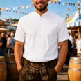 thumbnail image 2 of VeFlora Men's Oktoberfest Outfits, Short Sleeve Button Down Oktoberfest Shirts for Men, October Festival Dress Shirt, Casual Top for Oktoberfest, Party and Daily Wear(White3/S), 2 of 6