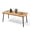 Brown-70", variant on Crestlive Products 70" Outdoor Dining Table for 6 Grey Patio Table with Umbrella Hole Rectangle Table with Aluminum Frame and Wood-Like Tabletop for Lawn Backyard Garden Poolside