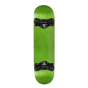 Softrucks Skateboard Indoor Practice Complete 7.75" Black Trucks, Stained Green