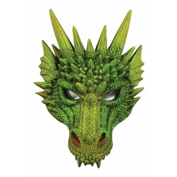 Green Dragon Mask Halloween Costume Accessory (Skyrim Best Dragon Priest Mask)