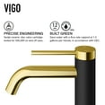 thumbnail image 5 of VIGO Madison Single Handle Single-Hole Bathroom Faucet in Matte Gold and Carbon Fiber, 5 of 10