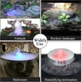 thumbnail image 3 of Generador de niebla de aluminio, fuente de agua, nebulizador de estanque, humidificador de aire, atomizador, Mini máquina de niebla con 12 luces LED que cambian de Color, 3 of 5