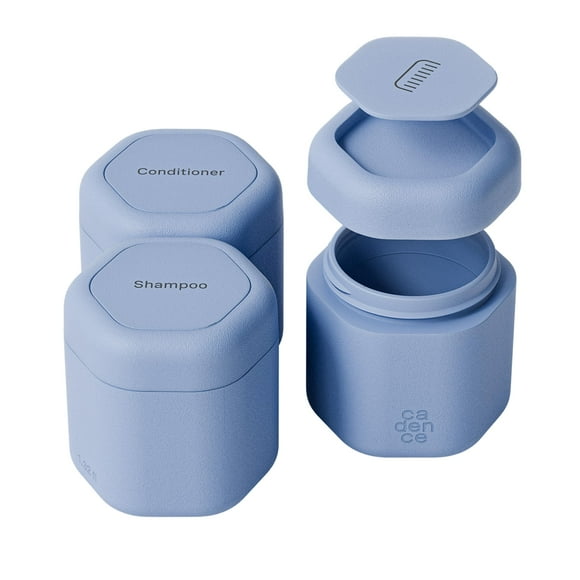 Set de cápsulas Travel Containers Cadence Haircare, 3 x 40 ml
