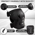 thumbnail image 3 of WLGJL kids Safety Protective Gear Set for Ages 6-15 Years, Adjustable Knee Pads, Elbow Pads, Wrist Guards for Boys Girls Youth Skateboard, Roller Skating, Scooter, Cycling，Black, 3 of 6