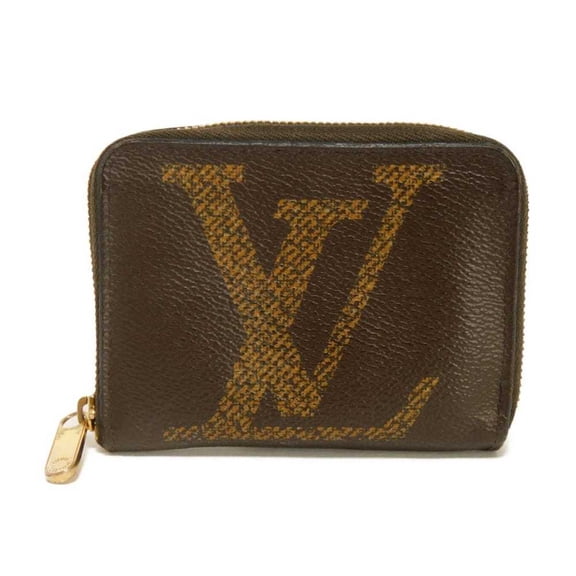 Pre-Owned Louis Vuitton Zippy Coin Purse LV Logo Round Zip Wallet RFID IC Chip Monogram Giant...