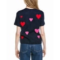 thumbnail image 2 of CeCe womens  All Over Heart Sweater, l, Navy, 2 of 3