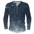 thumbnail image 4 of FAIWAD Plus Size Tops for Men Long Sleeve Button Pullover Casual Slim Comfy Basic Stretch Workout Shirts, 4 of 4