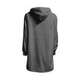 thumbnail image 5 of Women Fuzzy 3 Piece Pajamas Solid Color Cozy Fleece Hooded Cardigan Sleeveless Crop Tops and Shorts Warm Pajama Set (Dark Gray 3XL), 5 of 6