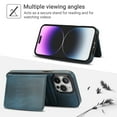 thumbnail image 2 of Allytechgroup Detachable Cards Holder Case for iPhone 14 Plus, RFID Blocking 2 In 1 Wallet PU Leather Case with Stand Compatible with Magsafe Shockproof Cover for iPhone 14 Plus, Blue, 2 of 7