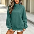 thumbnail image 4 of ShomPort Womens Sweatshirt Oversized Mock Neck Warm Long Sleeve Pullover Tops Trendy Winter Fall Outfits, 4 of 7