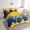 Navy Yellow, variant on Erosebridal American City Vancouver Bed in a Bag Twin size, Football Soccer Bed Set, Sports Theme Reversible Bedding Twin Size, Breathable Bedroom Decor, 7pcs
