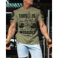 thumbnail image 3 of Gymish Spartan Warrior Workout Gym Shirt for Men – Motivational Lifting T-Shirt, Athletic Gym Wear, Military Green with Sleeve Logo, Medium, 3 of 6