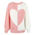 thumbnail image 3 of Vedolay Women's Sweaters Womens V-Neck Long Sleeve Ribbed Knit Sweaters Pullover Loose Fitting Tops,Pink S, 3 of 4