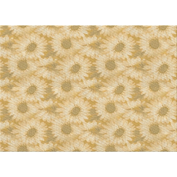 Ahgly Company Indoor Rectangle Patterned Cardboard Brown Gold Area Rugs, 6' x 9'