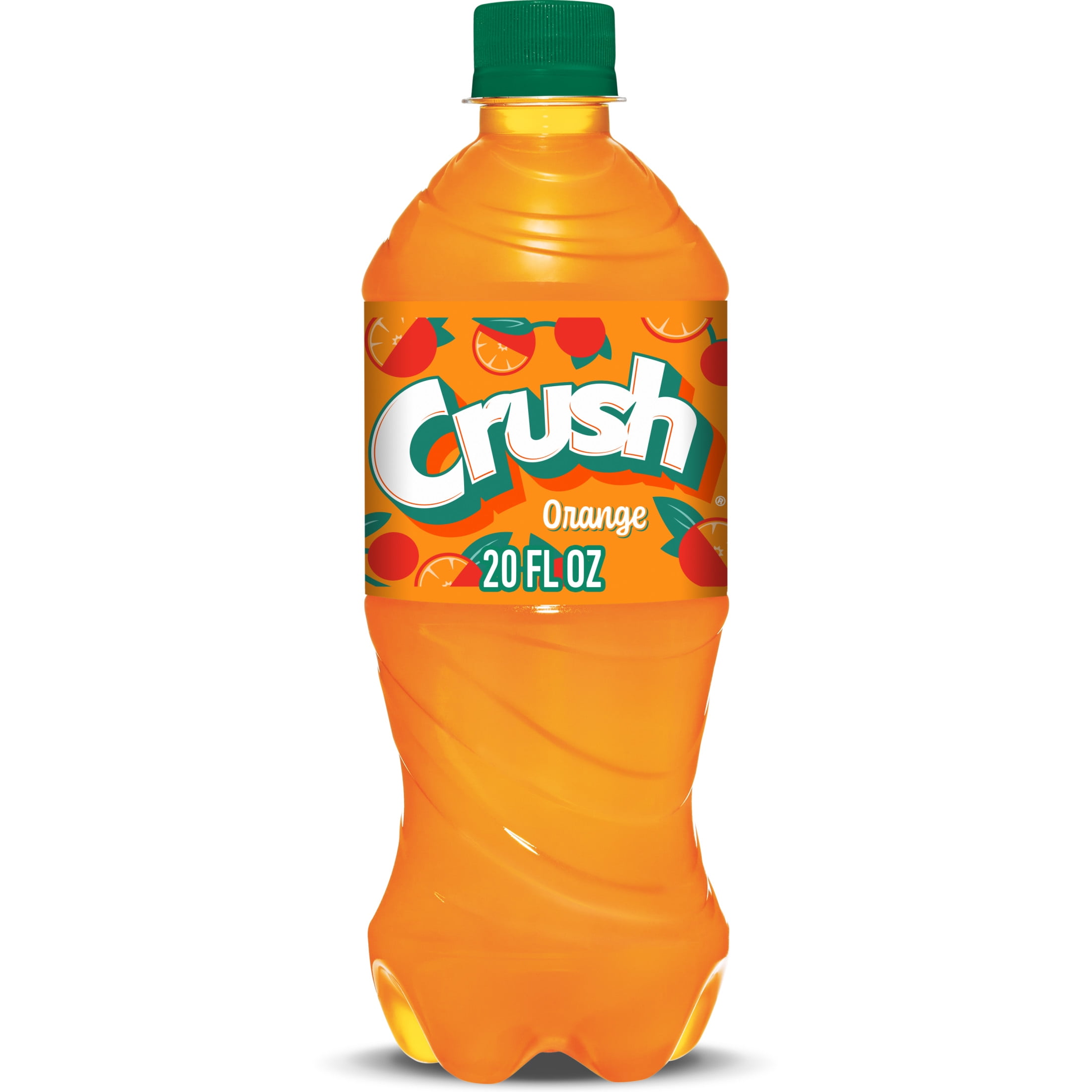 (4 pack) Crush Caffeine Free Orange Soda Pop, 20 fl oz, Bottle