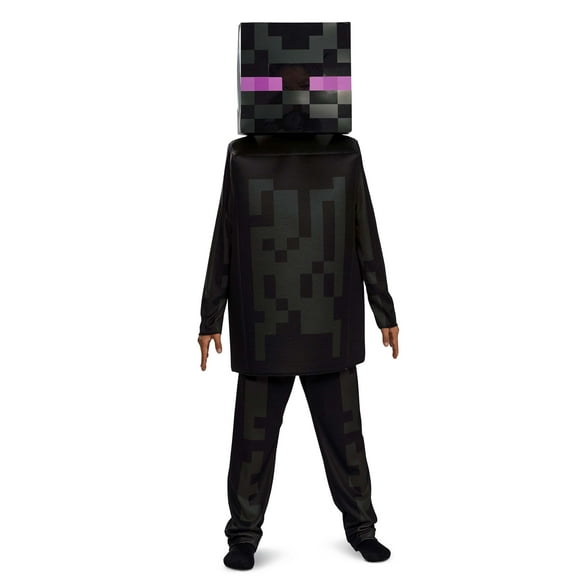 Disfraz Deluxe de Minecraft para niños, Enderman, talla 14/16