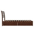thumbnail image 4 of Emelie Twin XL Wood Platform Bed with Panel Footboard & Drawers in Walnut, 4 of 5