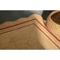 thumbnail image 3 of Beautiful Natural Jute Scalloped Area Rug with Red Designs Size 4 x 6 Feet ( 120 cm x 180 cm ), 3 of 4